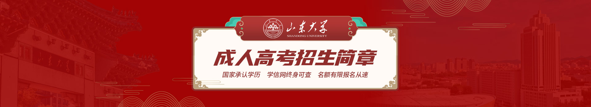山东大学成人高考招生简章