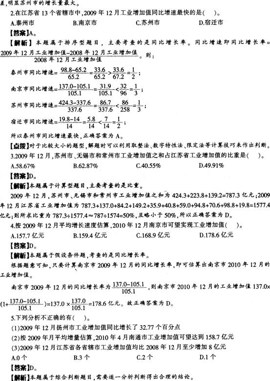 2012年公务员资料分析考点指津:图形材料