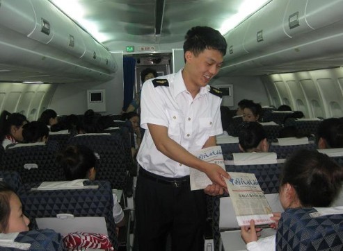 我院11级空乘服务与管理专业学生实训学习