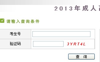 新疆2013年成人高考(专升本)成绩查询入口-成