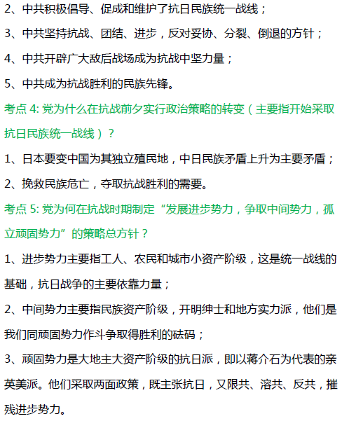 考研政治史纲知识点