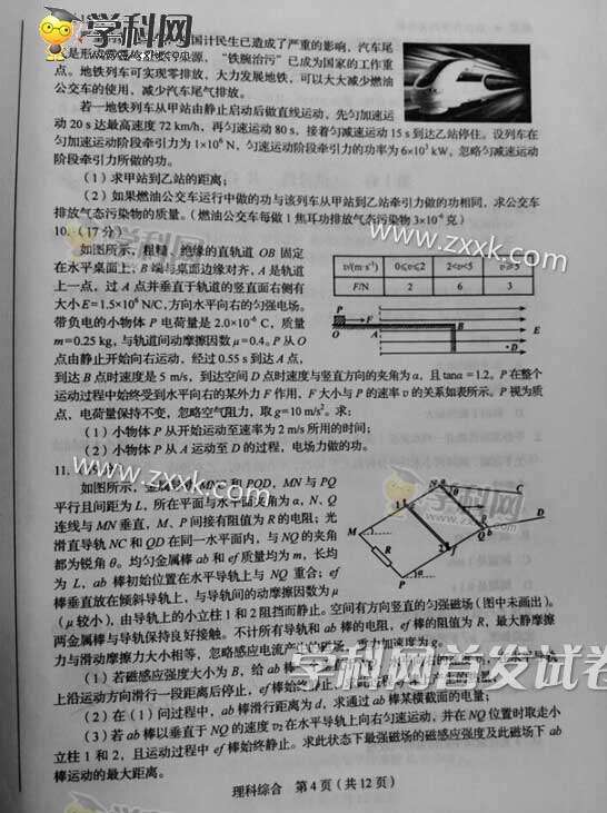 2015年四川高考理科综合试题及答案解析