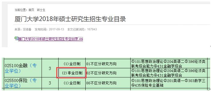 厦门大学在职研究生招生专业如何查找?