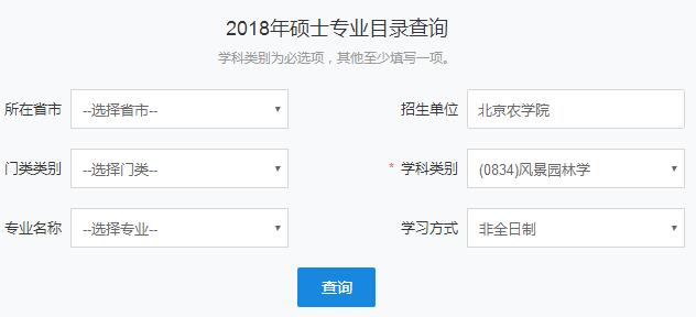 如何查找北京农学院非全日制研究生招生专业?