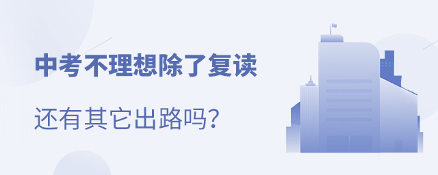 中考不理想除了复读还有其它出路吗