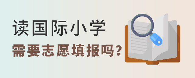 国际小学需要志愿填报吗