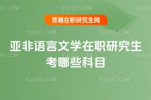 2025年亚非语言文学在职研究生考哪些科目