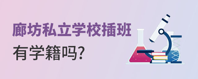 廊坊插班私立学校有学籍吗?