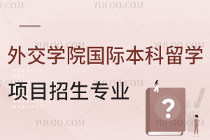 外交学院国际本科留学项目招生专业有哪些？