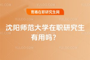 沈阳师范大学在职研究生有用吗?