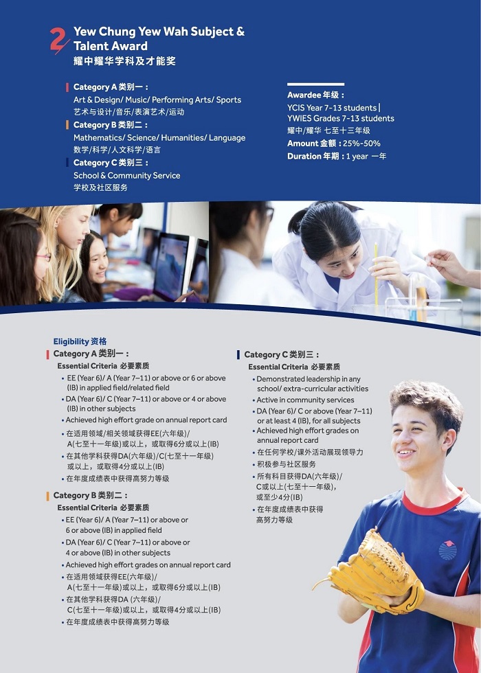 北京耀中国际学校奖学金介绍3