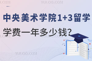 中央美术学院中外合办1+3本科留学学费一年多少钱？