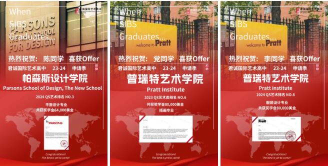 君诚国际艺术高中录取通知书