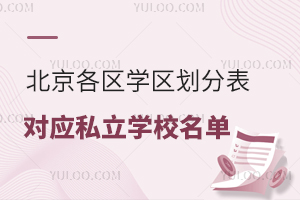 2024年北京各区学区划分表对应私立学校名单汇总!附学区划分表一览