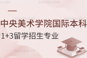 2024年中央美术学院国际本科1+3留学招生专业有哪些？