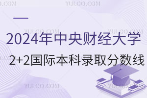 2024年中央财经大学2+2国际本科录取分数线是多少？