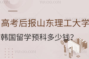 高考后报山东理工大学韩国留学预科多少钱？