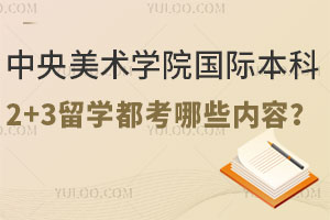 中央美术学院国际本科2+3留学都考哪些内容？