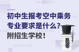 初中生報考空中乘務專業要求是什么呢?附招生學校!