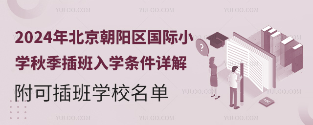 2024年北京朝阳区国际小学秋季插班入学条件