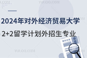 2024年对外经济贸易大学2+2留学计划外招生专业