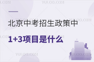 北京中考招生政策中1+3项目是什么?哪些考生适合1+3项目?