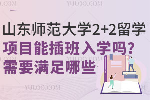 山东师范大学2+2留学项目能插班入学吗？需要满足哪些条件？