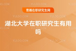 湖北大学在职研究生有用吗