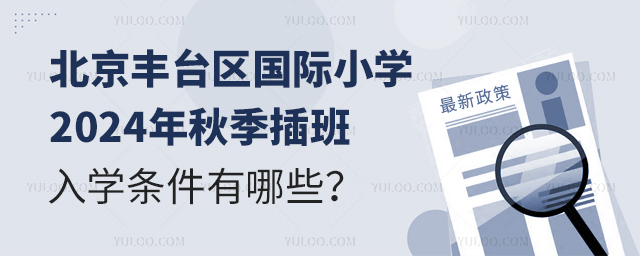 北京丰台区国际小学2024年秋季插班入学条件
