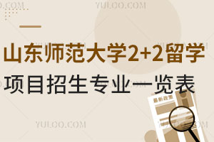 山东师范大学2+2留学项目招生专业一览表
