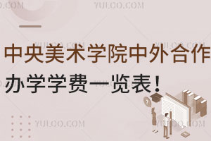 中央美术学院中外合作办学学费一览表！附国外合作大学