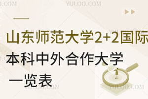 山东师范大学2+2国际本科中外合作大学一览表