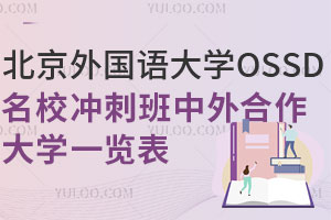 北京外国语大学OSSD名校冲刺班中外合作大学一览表