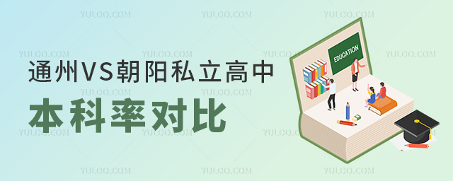 通州VS朝阳私立高中本科率对比
