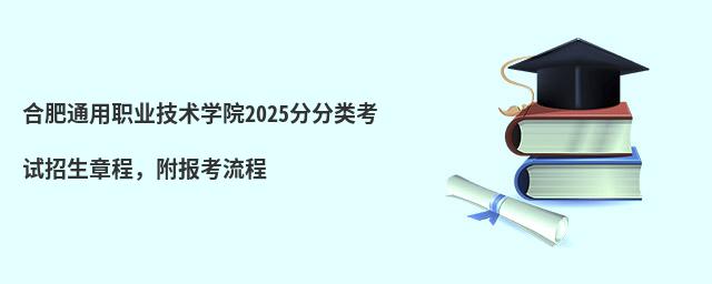 合肥通用职业技术学院2024分分类考试招生章程,附报考流程