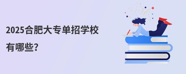 2024合肥大专单招学校有哪些?