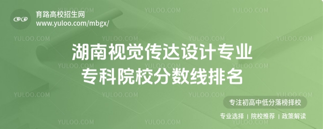湖南视觉传达设计专业专科大学排名,最低分290