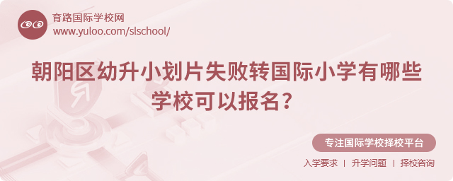 2025年朝阳区幼升小划片失败转国际小学