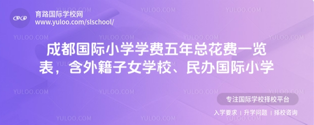 成都国际小学学费五年总花费一览表,含外籍子女学校、民办国际小学