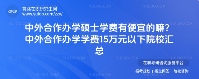 中外合作办学硕士便宜的