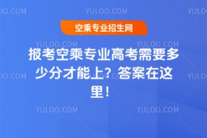 報考空乘專業高考需要多少分才能上?答案在這里!