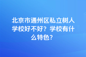 北京市通州区私立树人学校好不好？学校有什么特色？