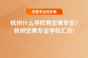 杭州什么學校有空乘專業?杭州空乘專業學校匯總!