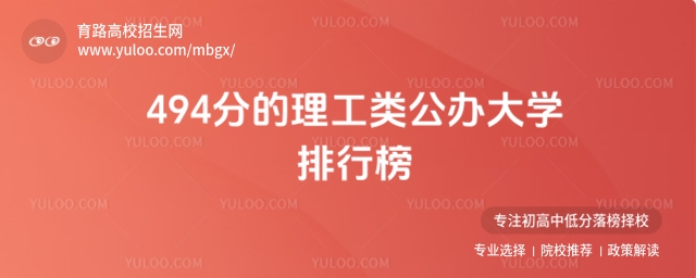 494分的理工类公办大学排行榜