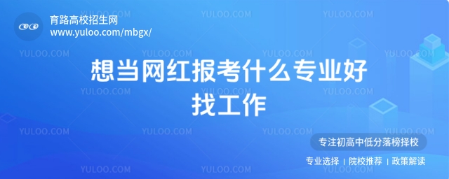 想当网红报考什么专业好找工作?
