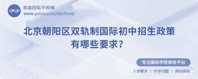 2025年北京朝阳区双轨制国际初中招生政策要求