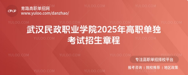 武汉民政职业学院2025年高职单招章程详解