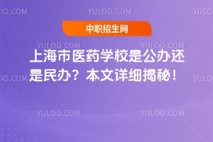上海市医药学校是公办还是民办？本文详细揭秘！