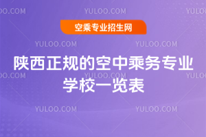 陜西正規的空中乘務專業學校一覽表
