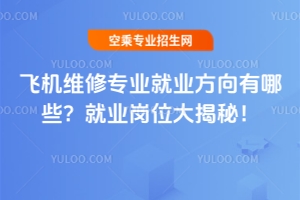 飛機(jī)維修專業(yè)就業(yè)方向有哪些?就業(yè)崗位大揭秘!